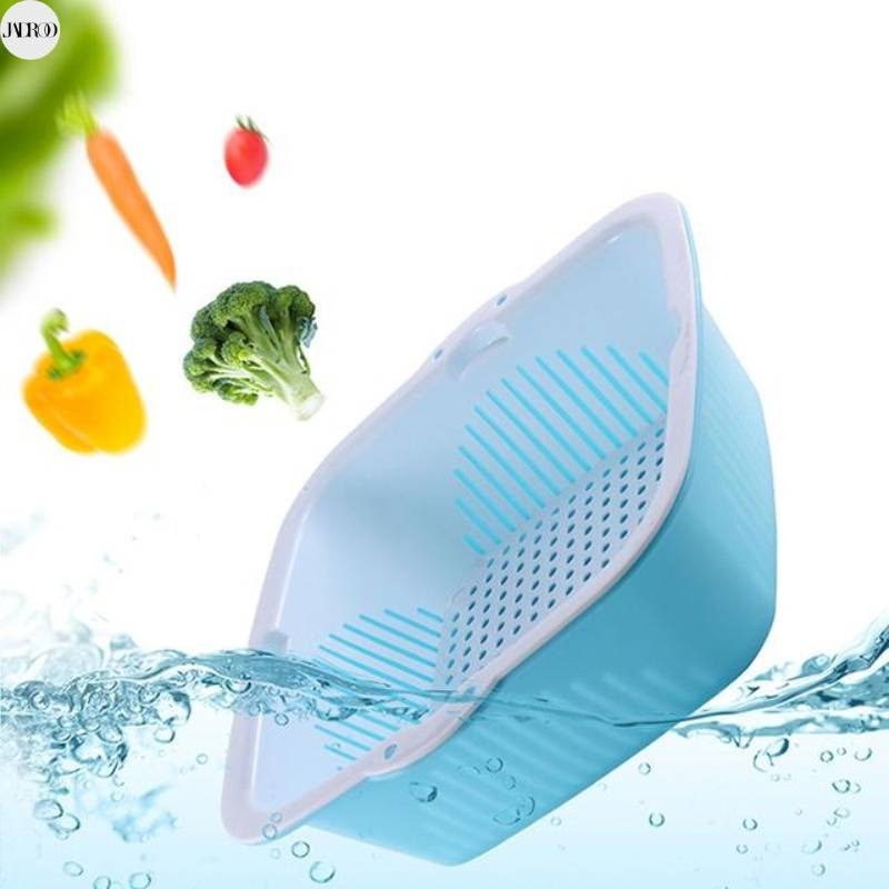 Plastic Washing Bowl and Strainer Drain Basket for Fruit Vegetable
