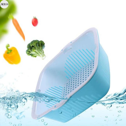 Plastic Washing Bowl and Strainer Drain Basket for Fruit Vegetable