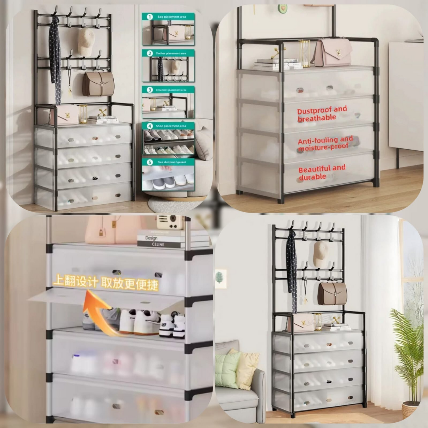 Coat Rack & Shoe Rack Dustproof